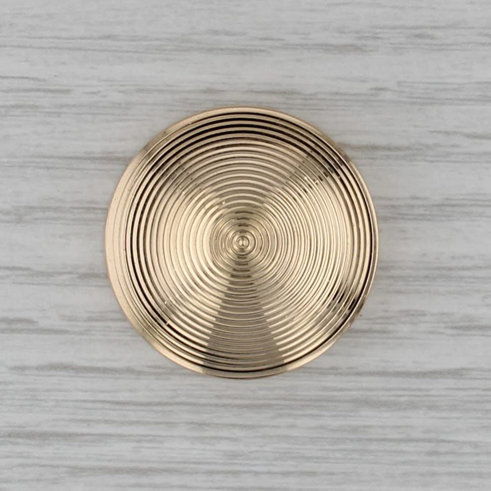 Vintage Cartier Round Pill Trinket Box 14k Yellow Gold Fluted Pattern