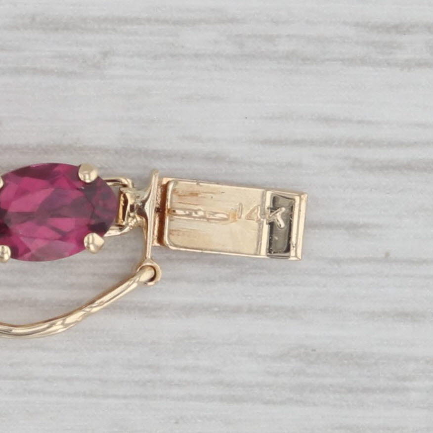 Gray 13ctw Rhodolite Garnet Tennis Bracelet 14k Yellow Gold 6.5" 4.2mm