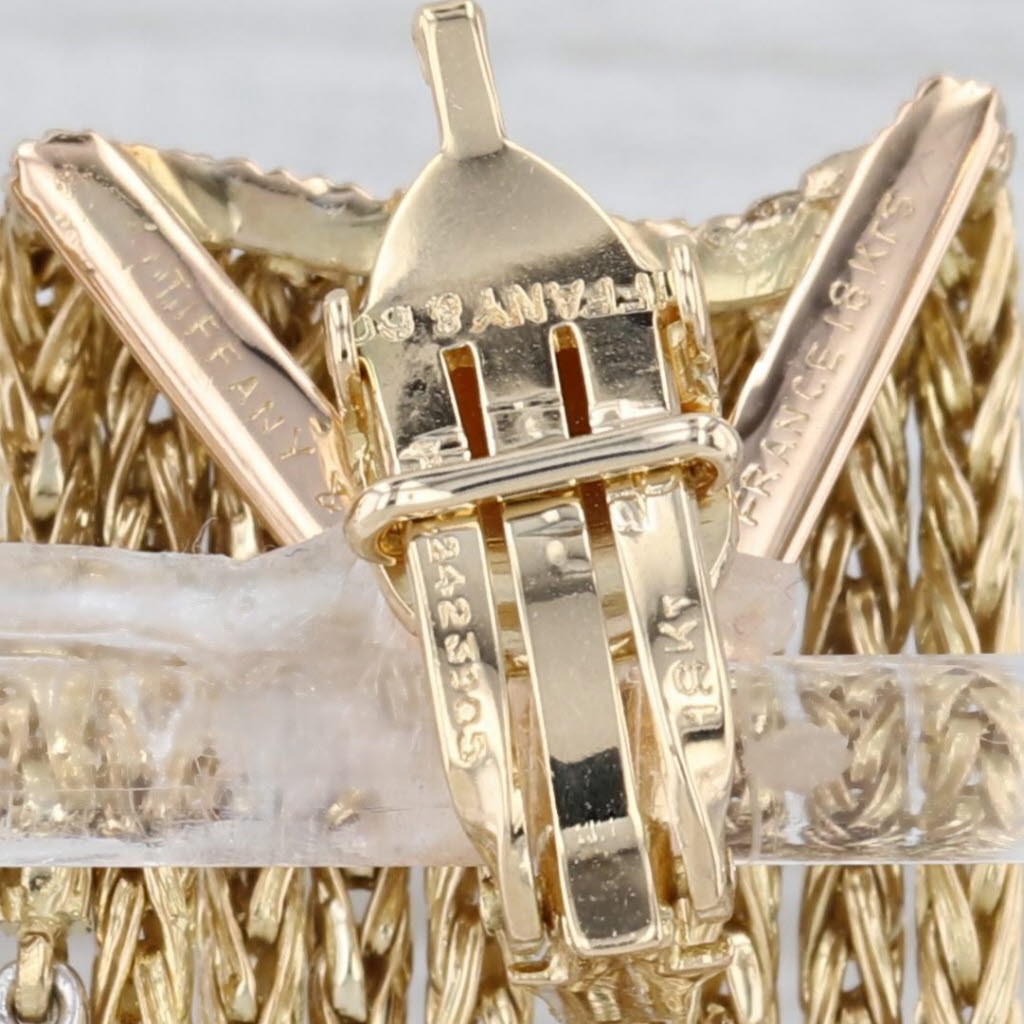 Tiffany & Co Yard 1.24ctw Diamond Fring Chandelier Earrings 18k 14k Gold Clip On
