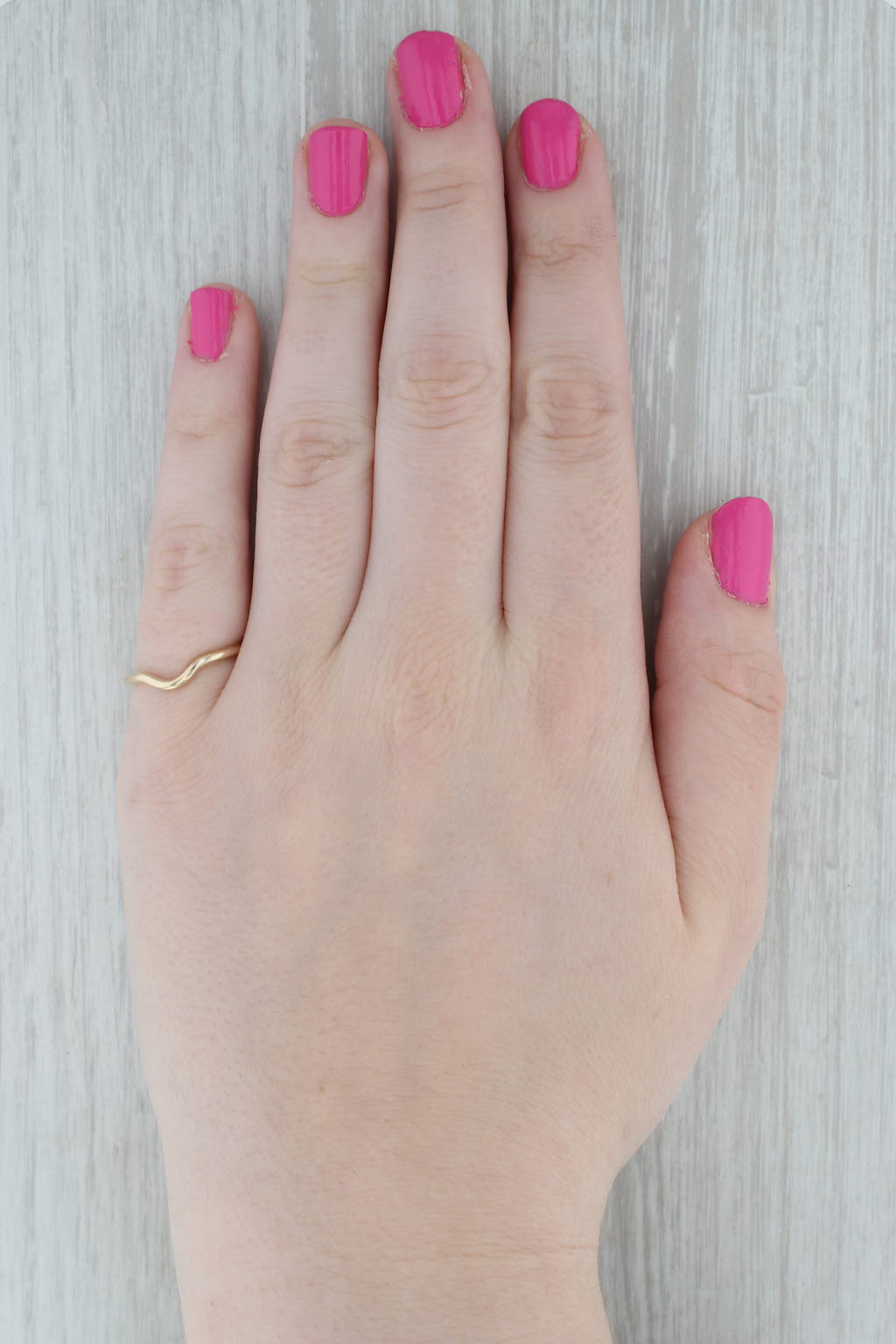 Gray Contoured Wedding Band 14k Yellow Gold Size 7 Stackable Wedding Ring