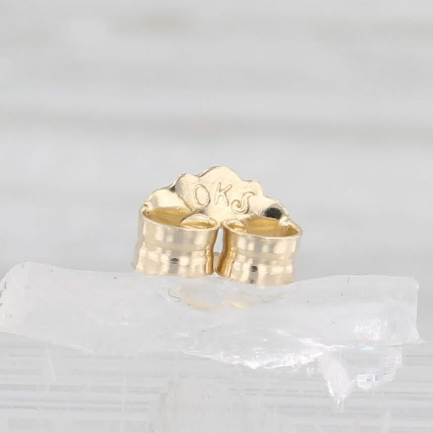 Light Gray 0.27ctw Cubic Zirconia Cluster Stud Earrings 10k Yellow Gold