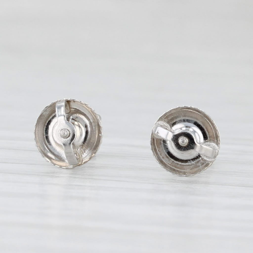 Light Gray 0.50ctw Diamond Solitaire Stud Earrings 14k White Gold VS2 Round Brilliant