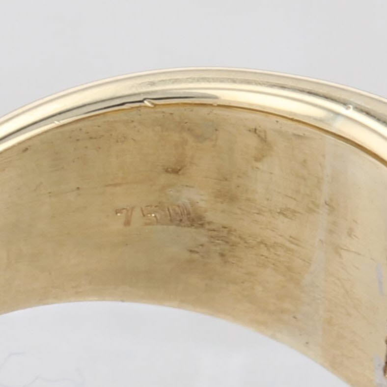 Tan 1.50ctw Pave Diamond Cocktail Ring 18k White Yellow Gold Size 5