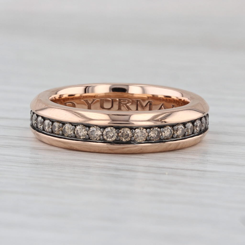 David Yurman Streamline 0.90ctw Diamond Eternity Band 18k Rose Gold Wedding Ring