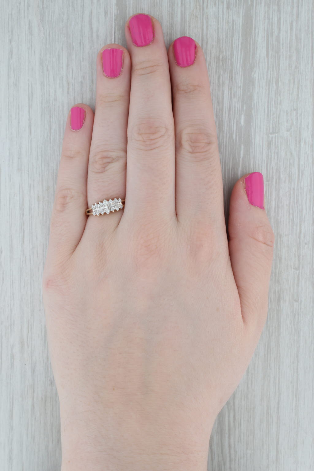 Gray Diamond Yellow Gold Ring 10k Size 8 Anniversary Stackable