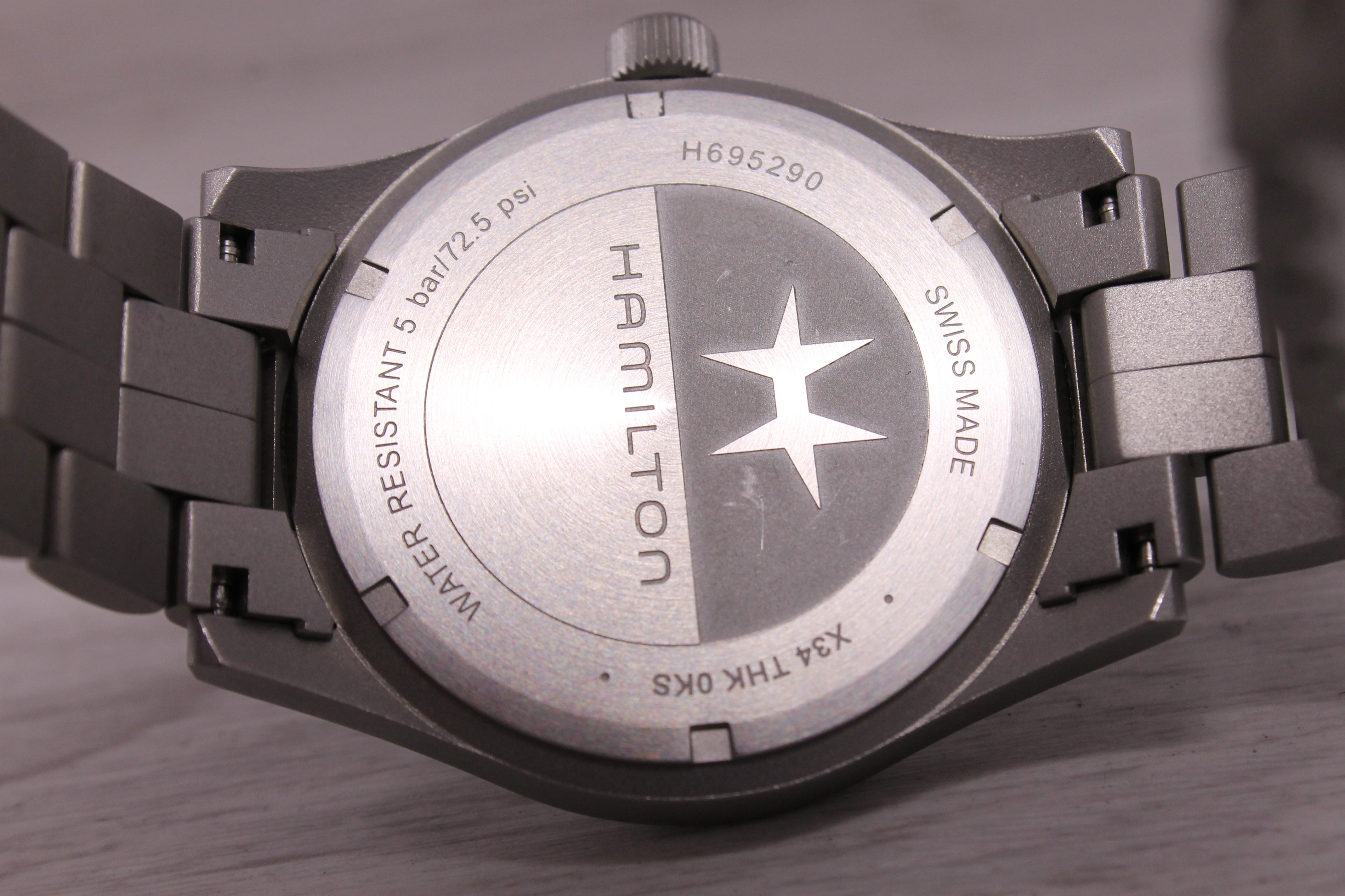 Hamilton Khaki Field Mechanical Mens Watch 42mm Steel Military Swiss H695290 Box