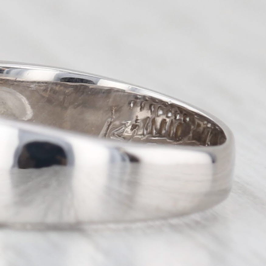 Light Gray 0.47ctw Diamond Wedding Band 14k White Gold Size 5.5 Stackable Ring