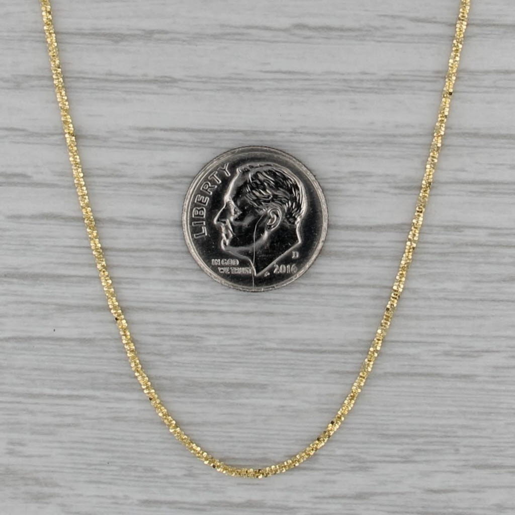 Popcorn Chain Necklace 14k Yellow Gold 18" 1.2mm Italian