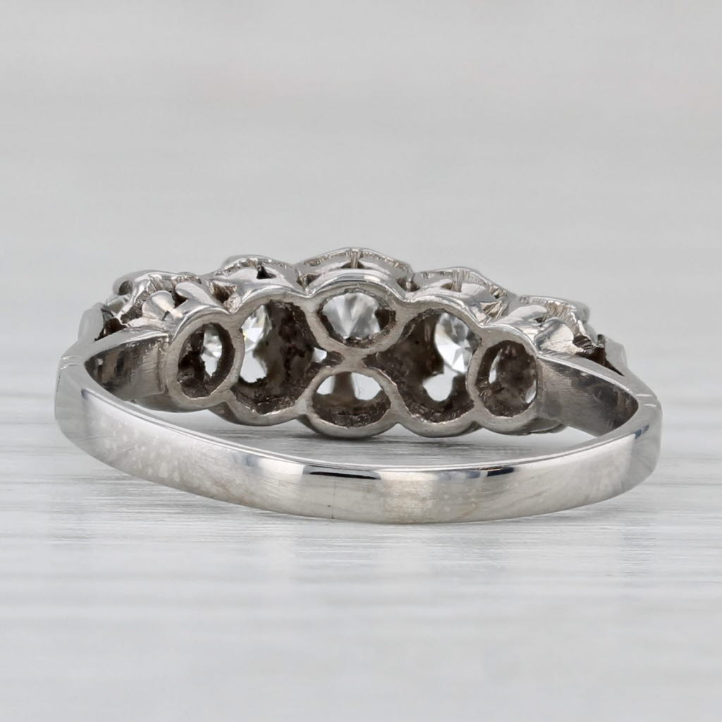 Gray Vintage 0.31ctw Diamond Ring Platinum Wedding Anniversary Band Size 6.25