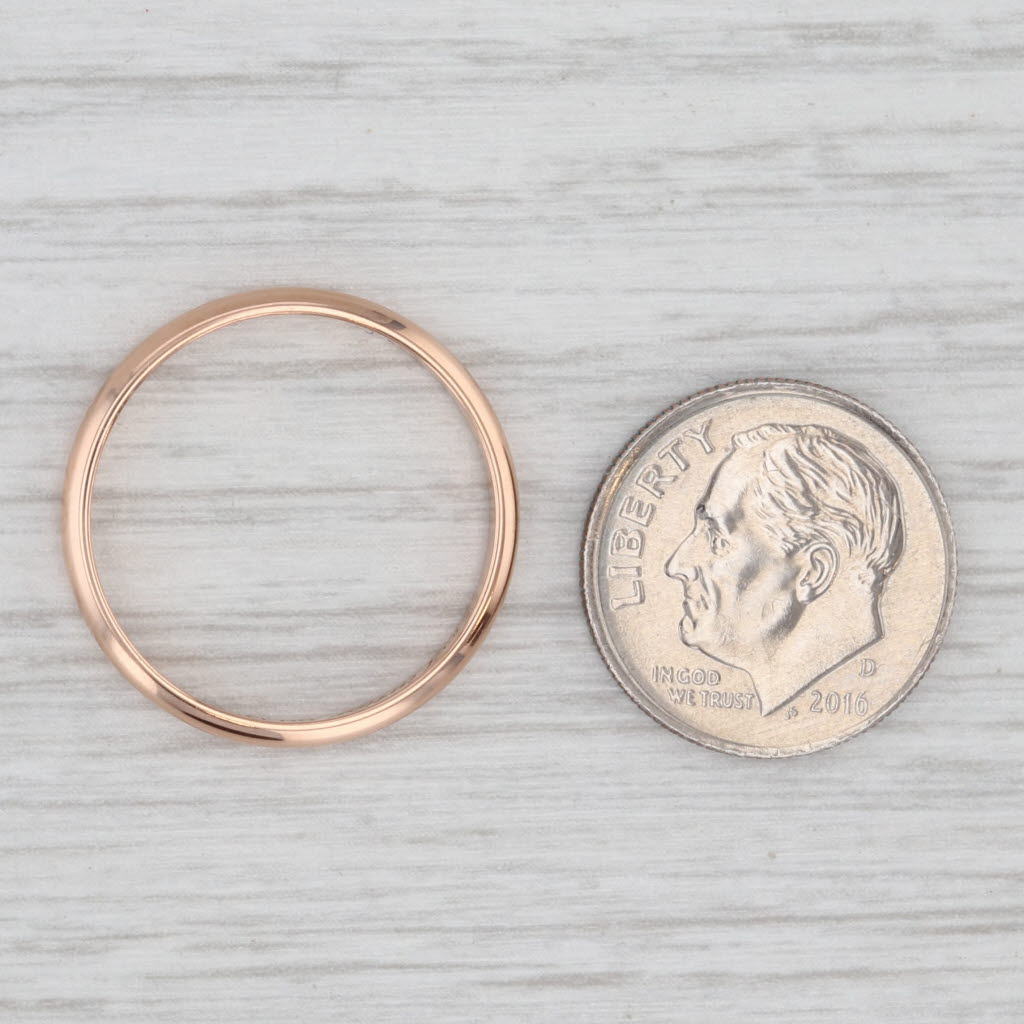 Light Gray Cartier Wedding Band 18k Rose Gold Size 8.75 Designer Ring Stackable