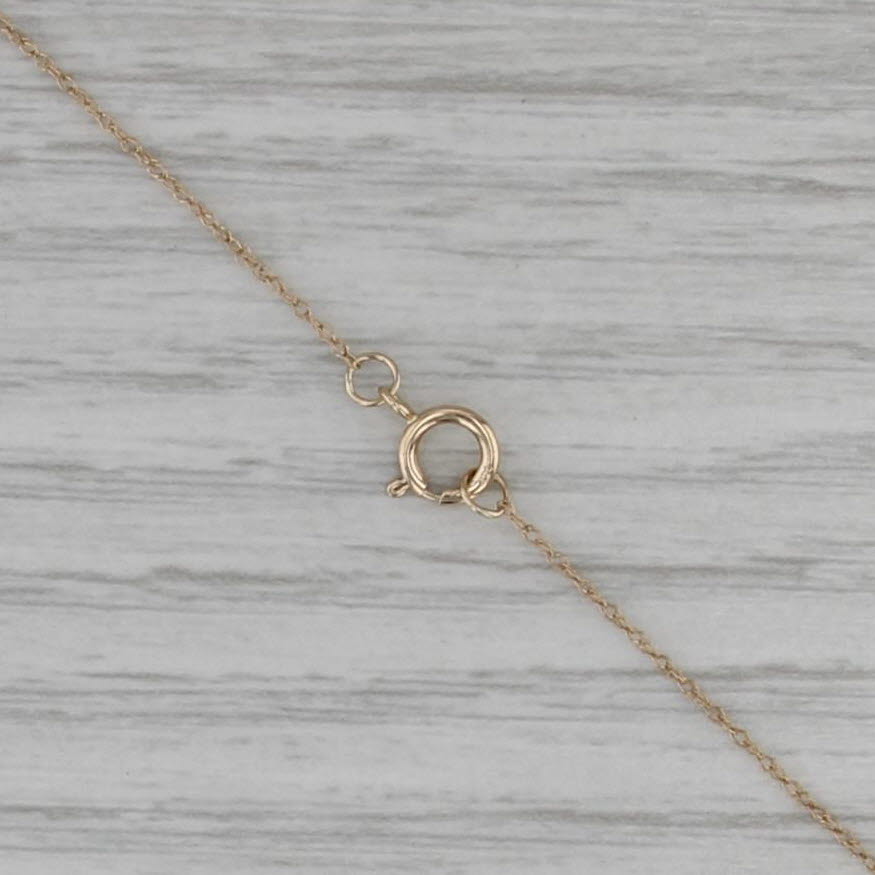 0.15ctw Diamond Flower Pendant Necklace 14k Yellow Gold 18.5" Rope Chain