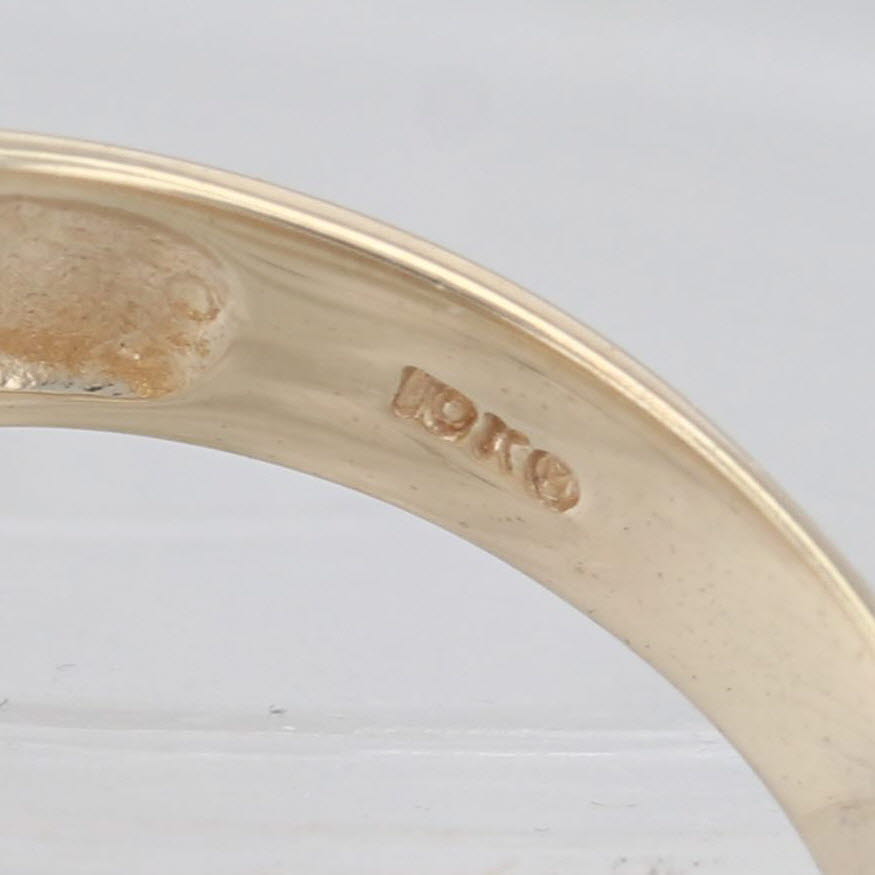 Light Gray 0.47ctw Diamond Bypass Ring 10k Yellow Gold Size 6