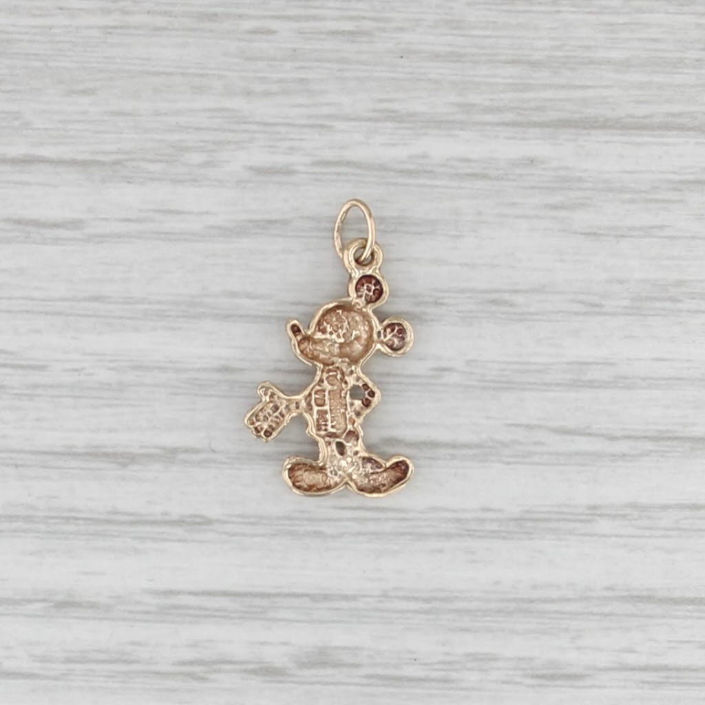 Mickey Mouse Pendant 14k Yellow Gold Disney Cartoon Charm