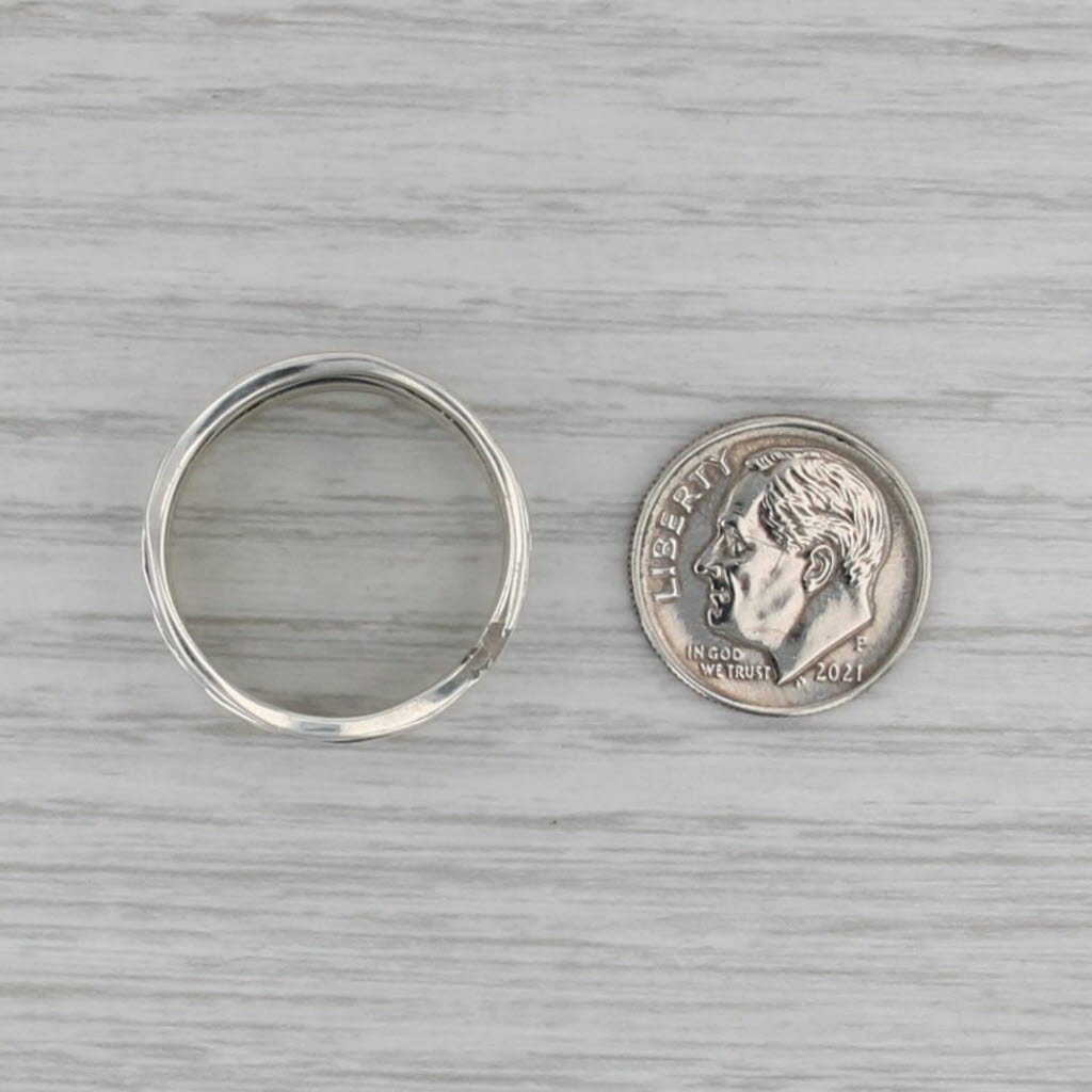 James Avery Stacked Hammered Ring Sterling Silver Size 9 Statement