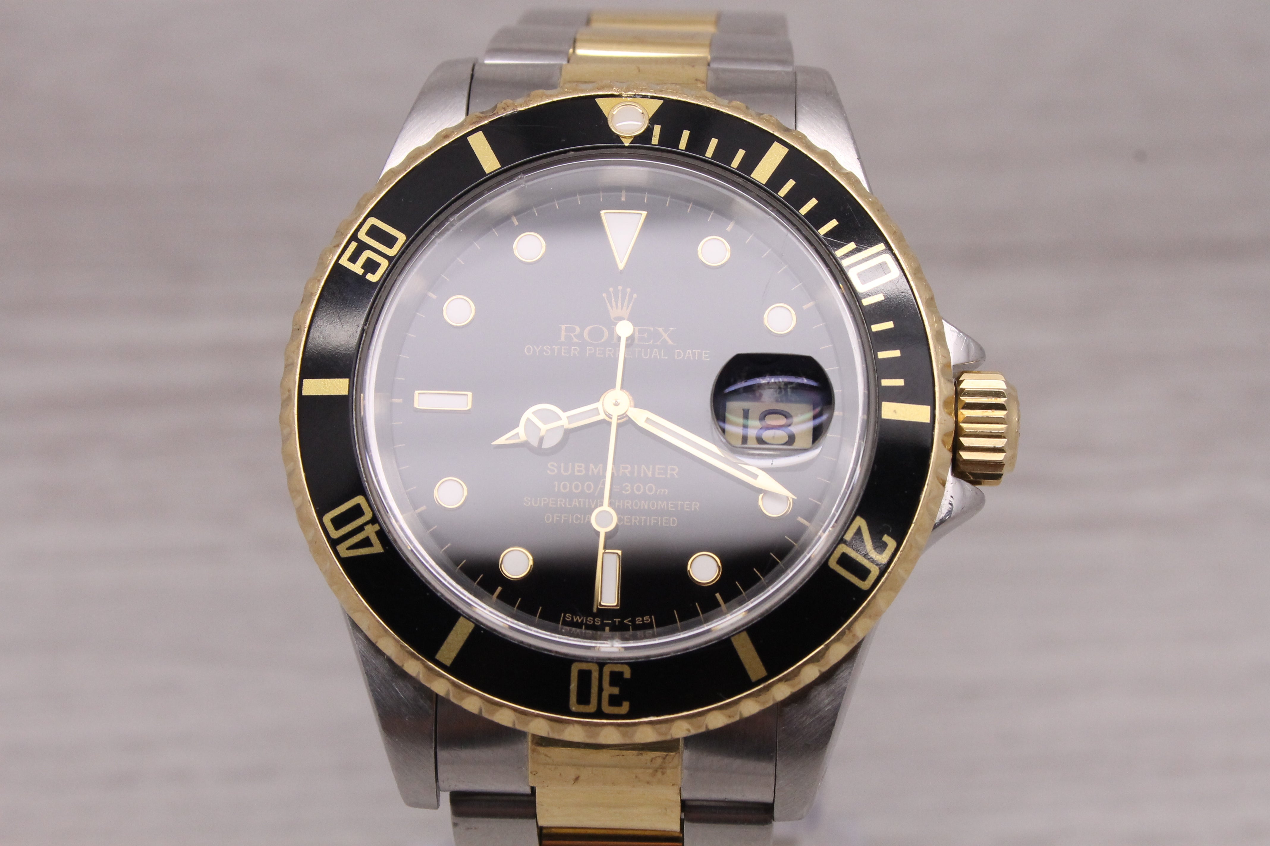 Dark Gray 1997 Rolex Submariner 16613 Men 40mm Steel Automatic Diver Black Dial Box Papers