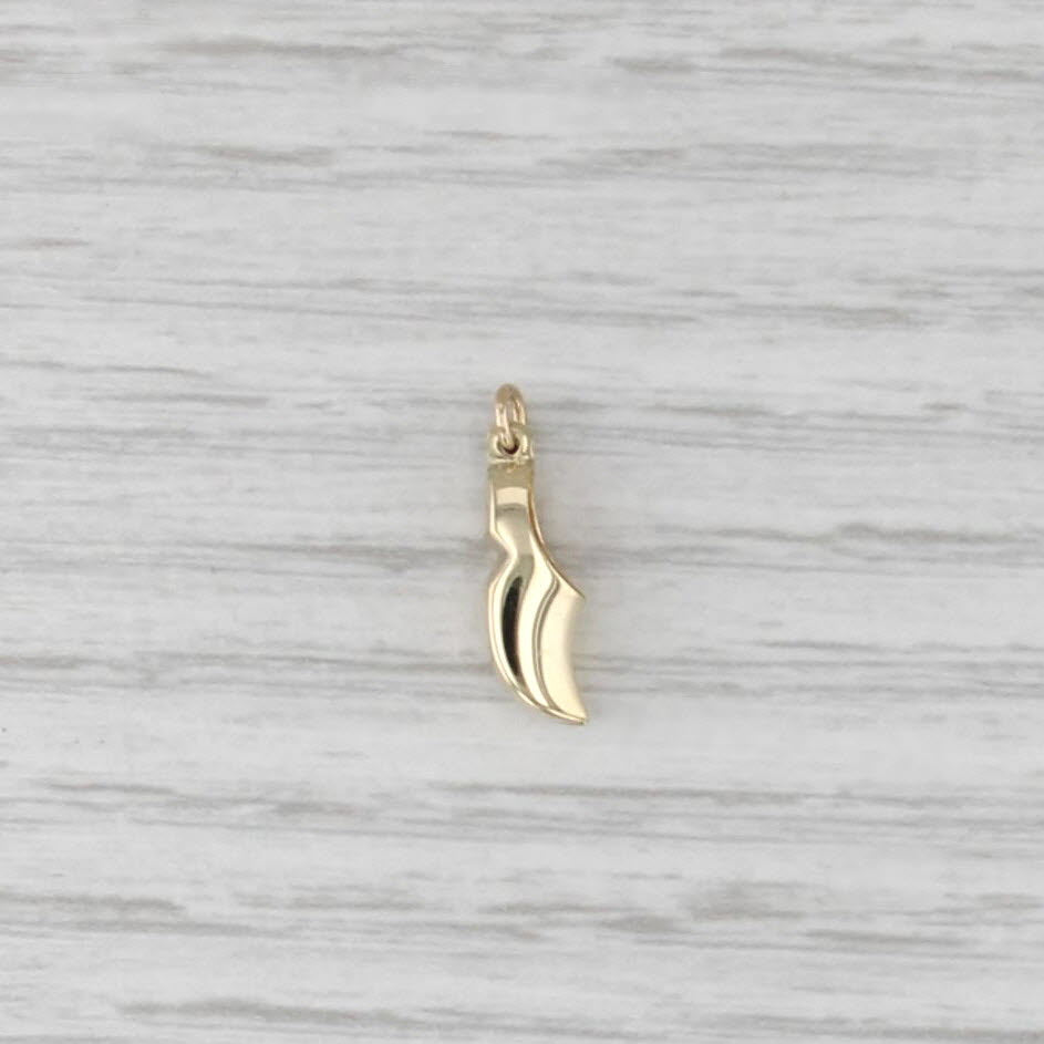 Vintage Holland Dutch Clog Slipper Shoe Charm 14k Yellow Gold Pendant