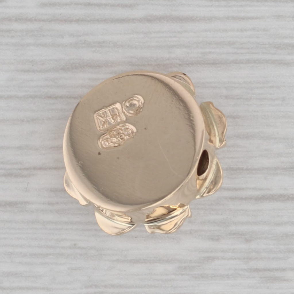 Gray Cultured Pearl Flower Slide Bracelet Charm 14k Gold Old Victoria Richard Glatter