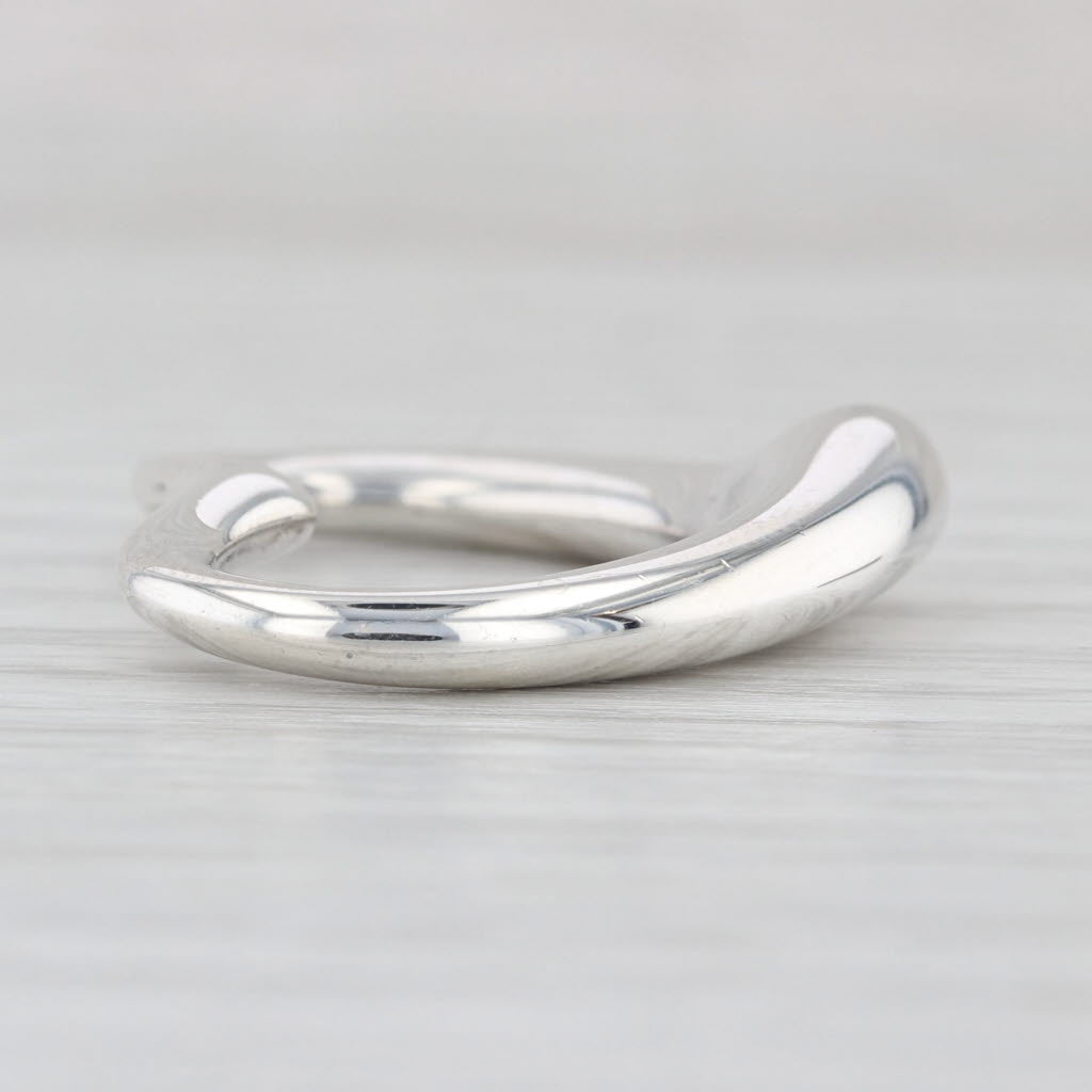 Tiffany & Co Elsa Peretti Open Heart Pendant Sterling Silver Floating Drop