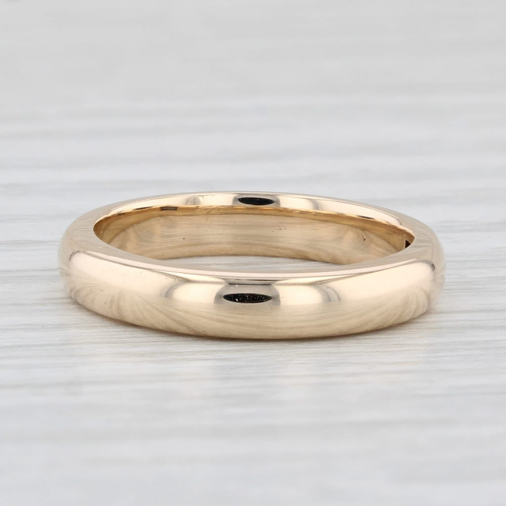 Light Gray Antique Wedding Band 14k Yellow Gold Stackable Ring Size 5.5