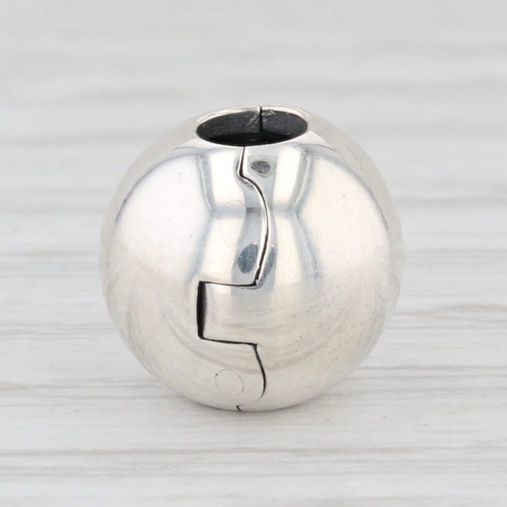 Light Gray Pandora 791000 Stopper Sphere Clip Lock Bead Charm Sterling Silver 925 ALE