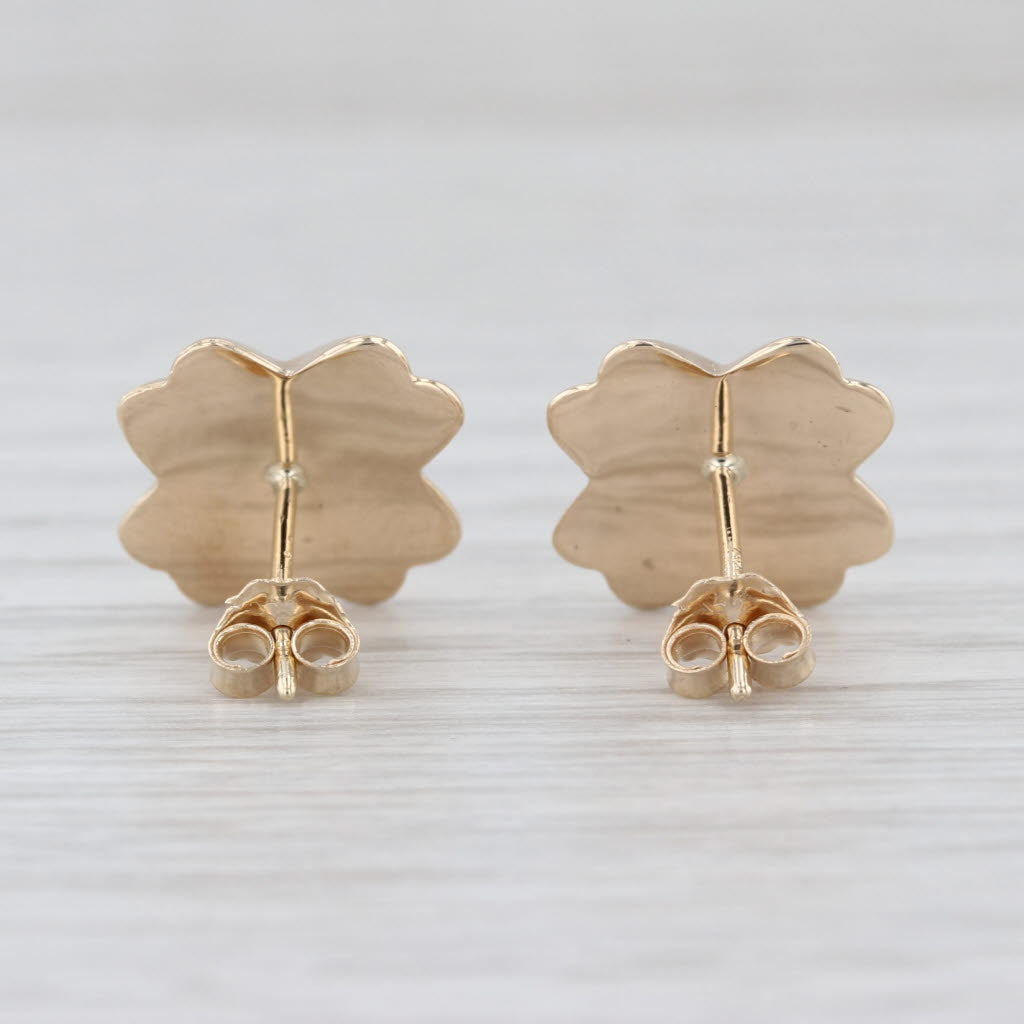 X Cross Over Stud Earrings 10k Yellow Gold Studs