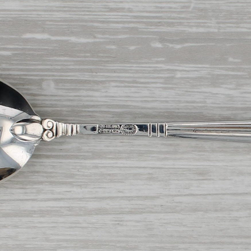 Dark Gray Georg Jensen Denmark Acorn Long Handle Teaspoon Sterling Silver 7 3/8" Flatware