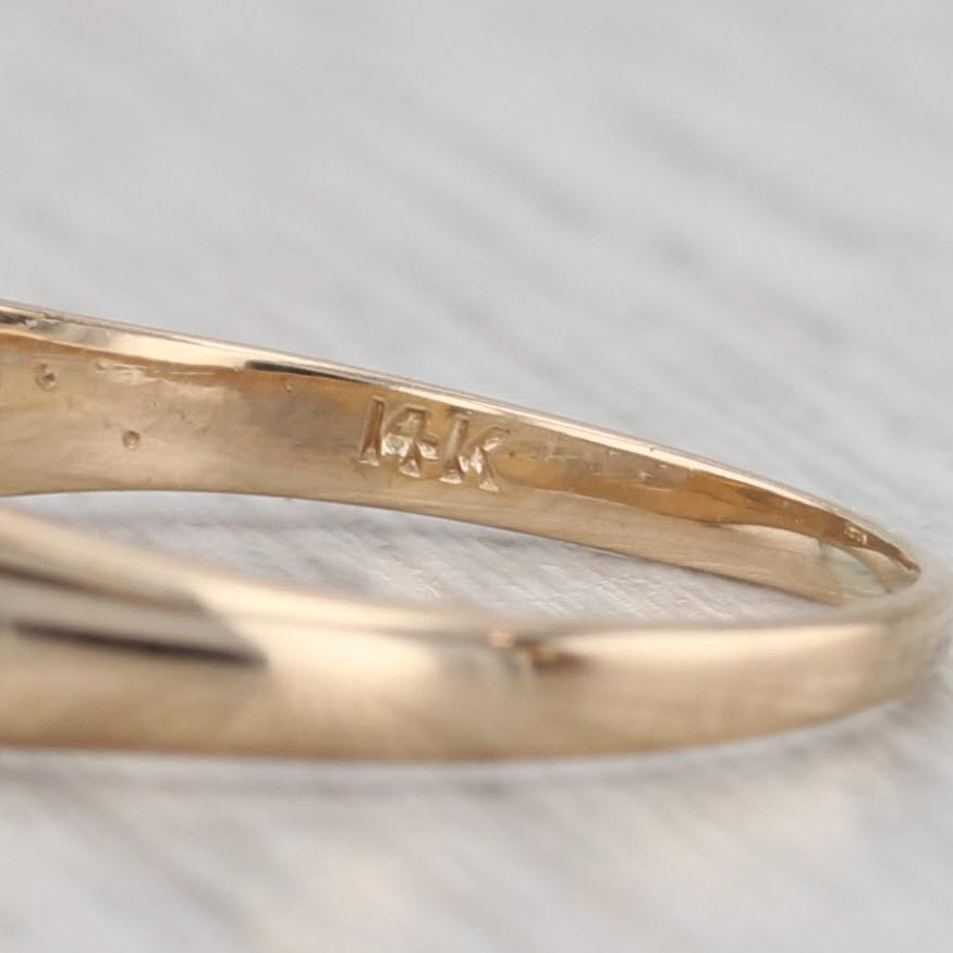 Gray Diamond Wedding Band 14k Yellow Gold Size 7.5 Stackable Ring