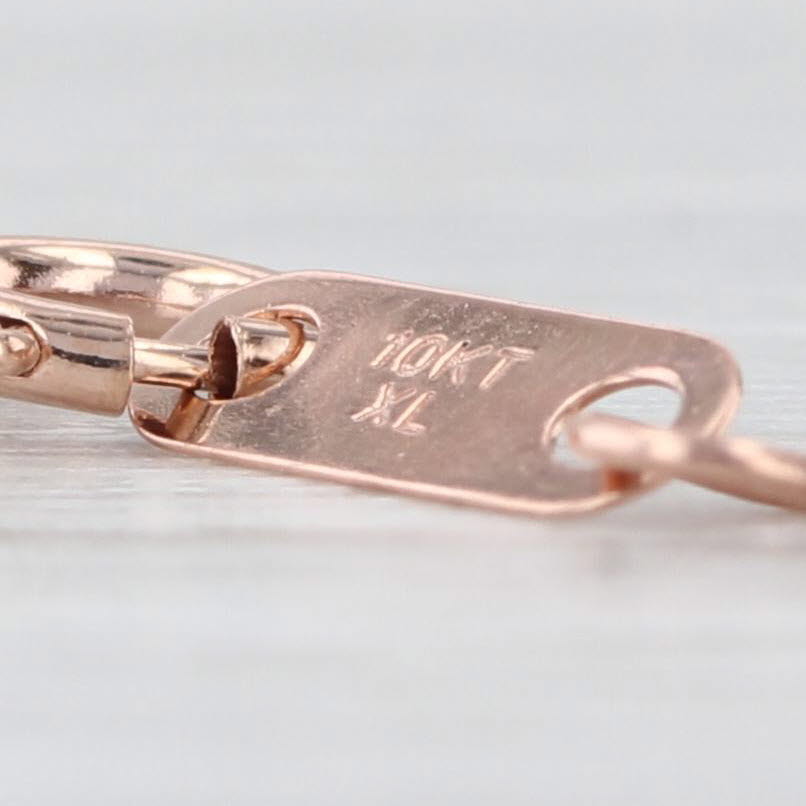 0.40ctw Diamond Eternity Circle Pendant Necklace 10k Rose Gold 18.75-21"
