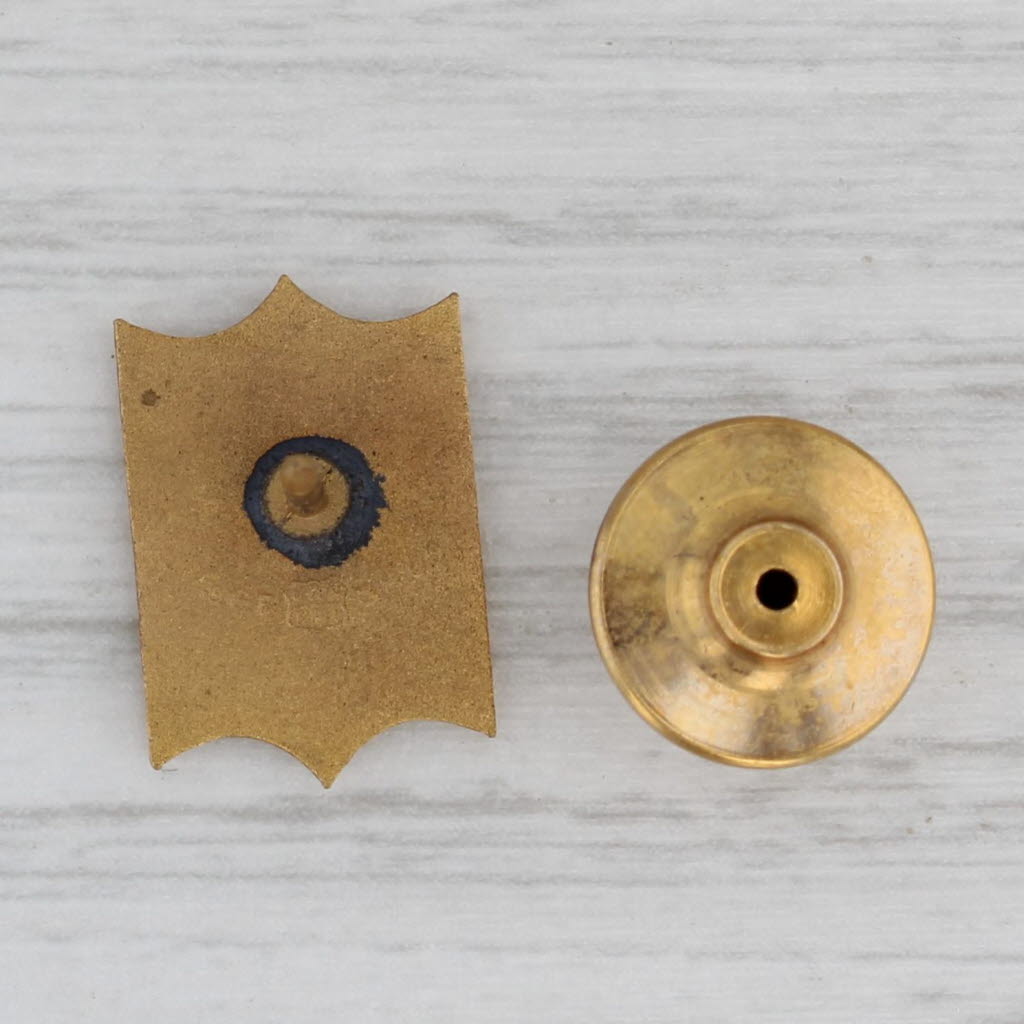 Gray Vintage Company Service Pin White Enamel "H" Gold Filled Tie Tac