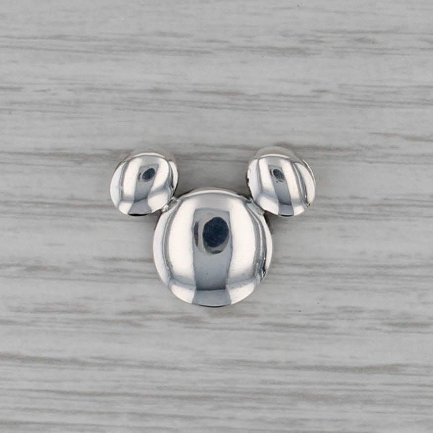 Mickey Mouse Floating Pendant Sterling Silver Disney Cartoon Souvenir