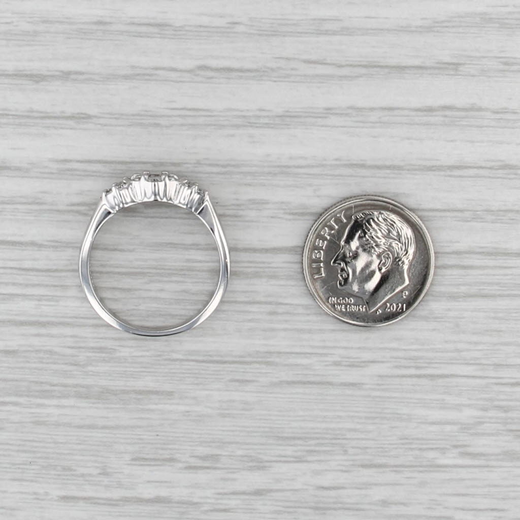 0.55ctw Diamond Cluster Ring 14k White Gold Size 7.25 Engagement
