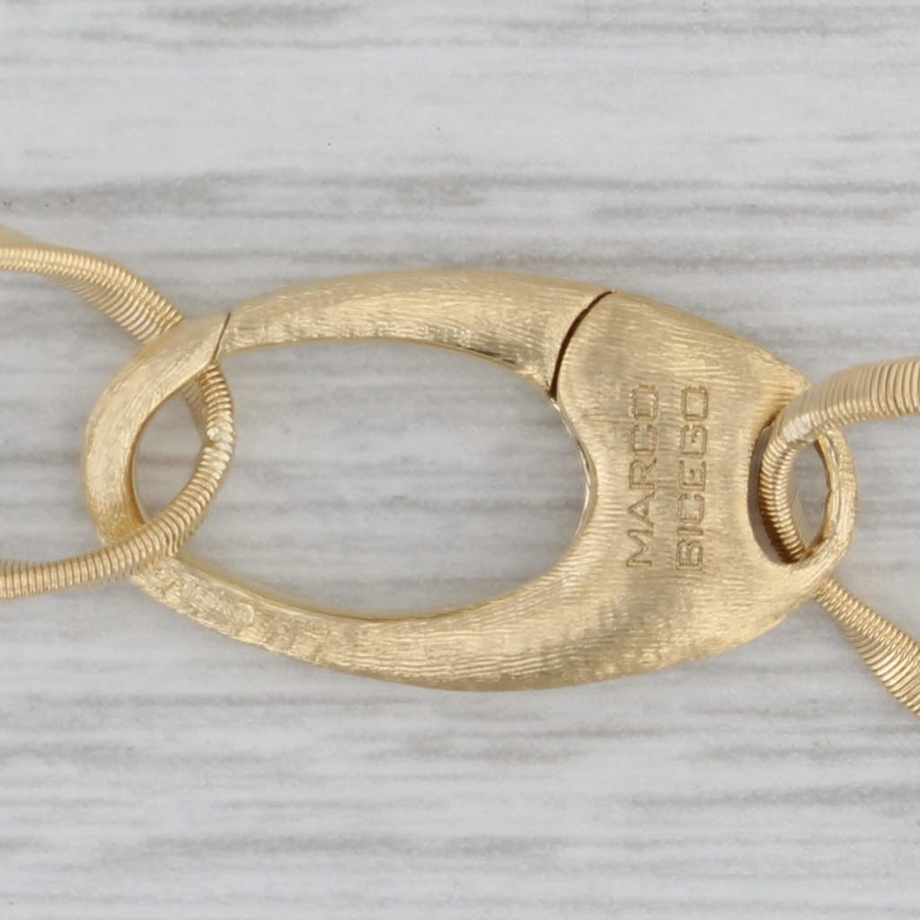 Gray Marco Bicego Marrakech Onde Coil Link Bracelet 18k Yellow Gold 7.5"