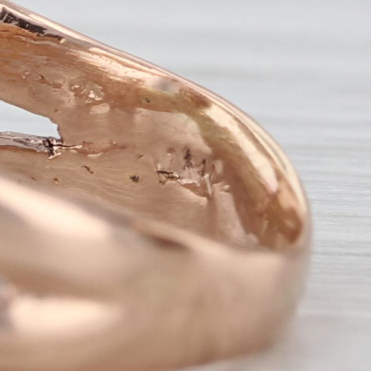 Rose Gold Interlocking Knot Ring 18k Size 5.25-5.5