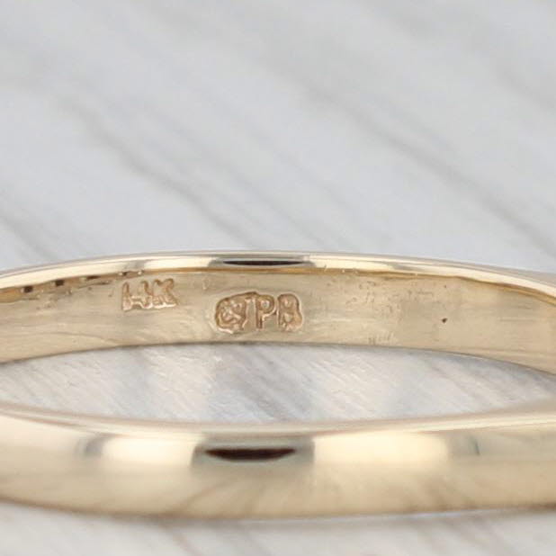Gray 0.20ctw Diamond Wedding Band 14k Gold Size 8 Stackable Anniversary Ring