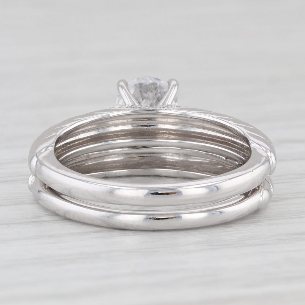 Light Gray New Peter Storm 0.11 ctw 18K Gold Accented Solitaire Size 6.5 Bridal Ring Set