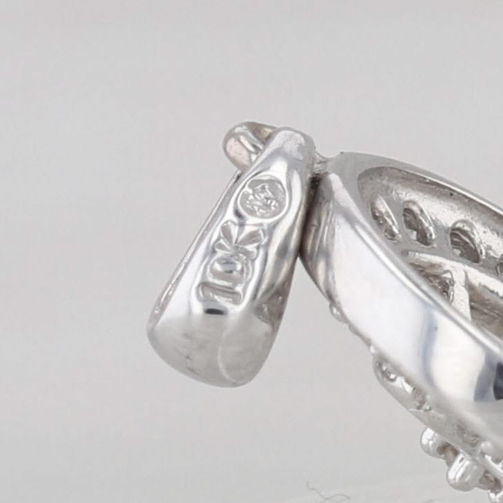 0.20ctw Diamond Skeleton Key Pendant 10k White Gold