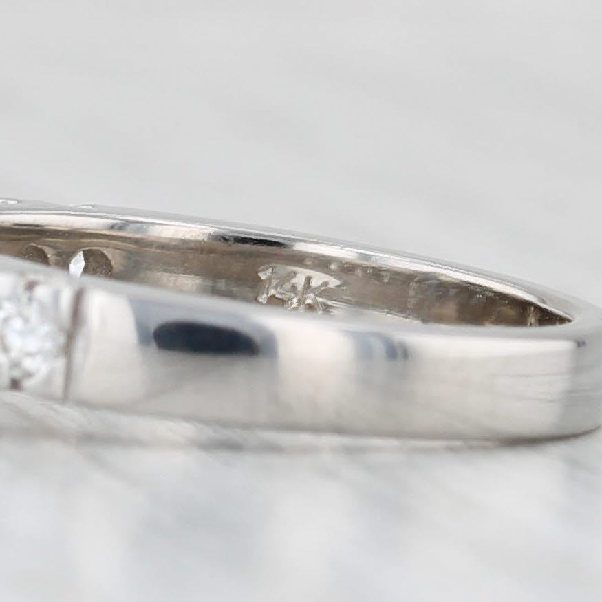 Light Gray 0.75ctw Round Diamond Engagement Ring 14k White Gold Size 5 VS2