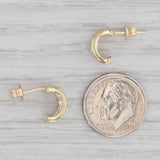 0.25ctw Small Half Hoop Earrings 10k Yellow Gold Studs
