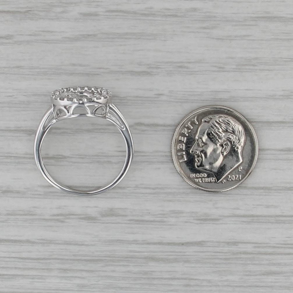 0.45ctw Diamond Circle Ring 14k White Gold Size 6.5