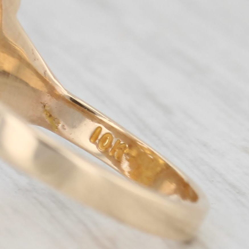 Light Gray Black Hills Gold Jewelry Co Leaf Ring 10k Yellow Green Rose Gold Size 5.5