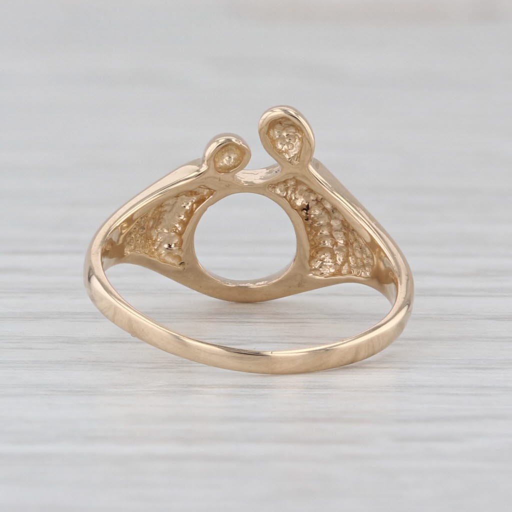 Mother & Child Ring 14k Yellow Gold Keepsake Size 6.25