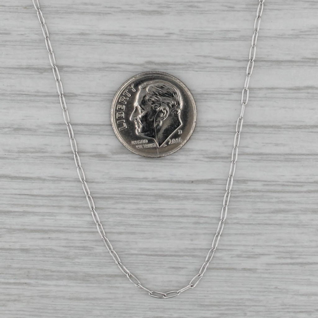 Cable Chain Necklace 14k White Gold 20.25" 1.4mm