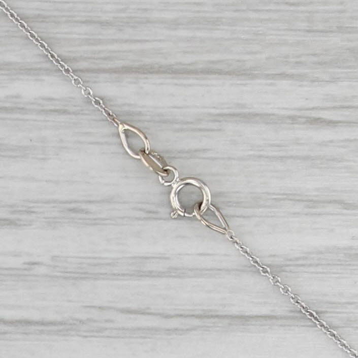 Galatea Cultured Pearl Pendant Necklace 14k White Gold 18" Cable Chain