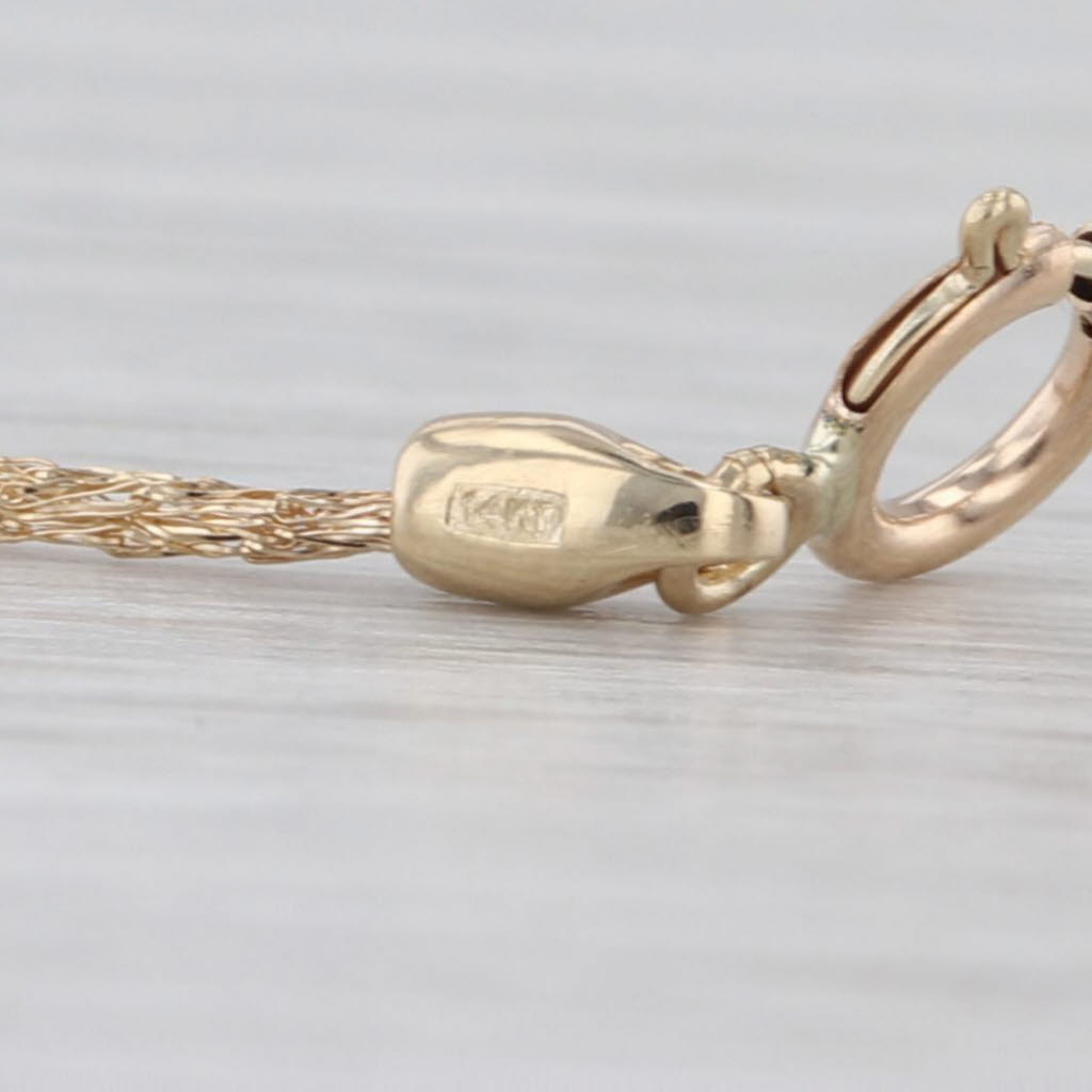 New Cubic Zirconia Station Bracelet 6.75" 14k Yellow Gold Mesh Chain