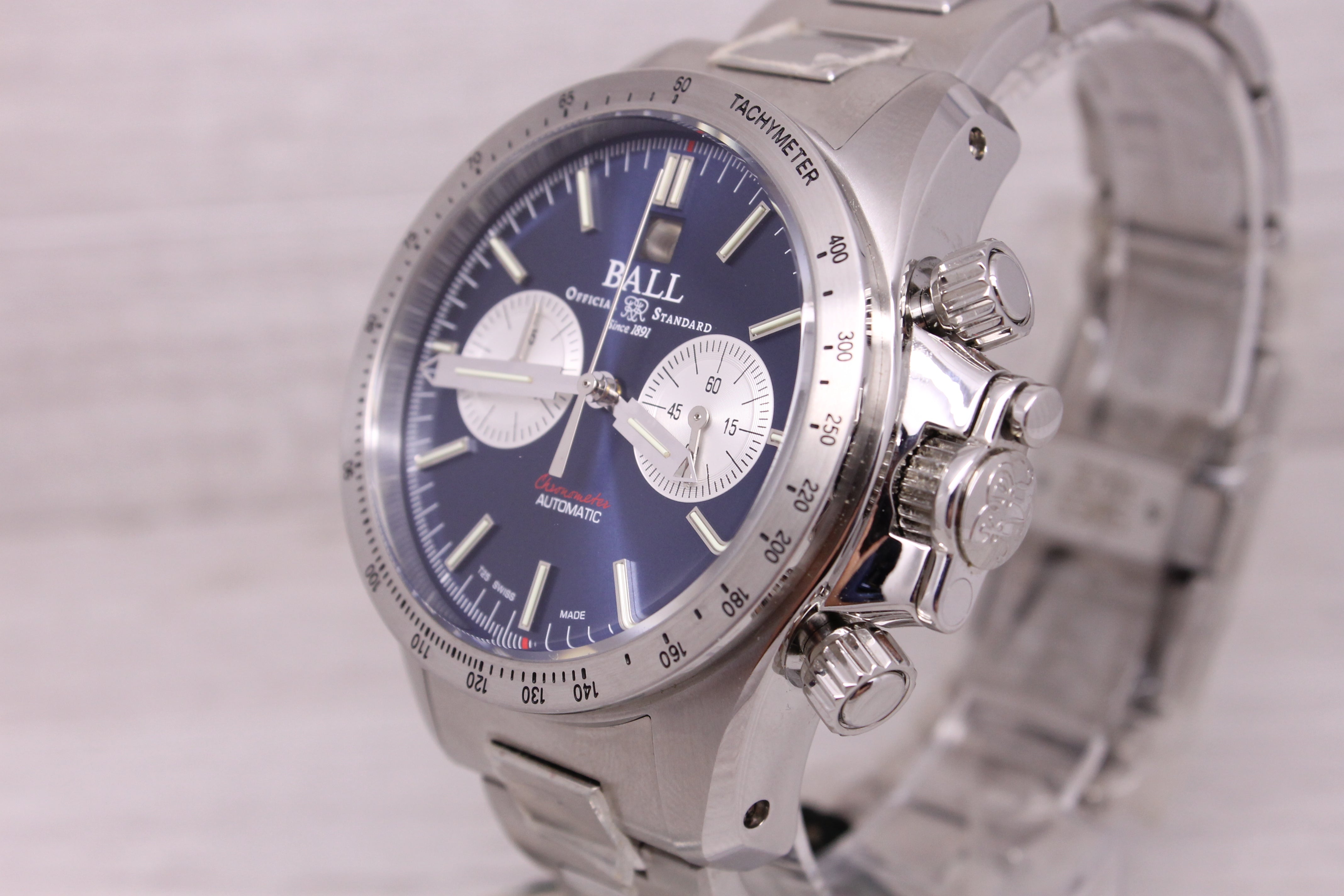 Dark Gray Ball Engineer Hydrocarbon Racer Mens 42mm Automatic Chronograph Watch CM2198C