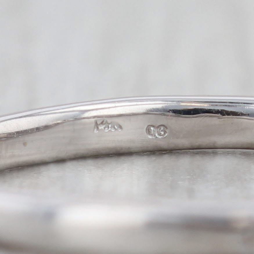 Gray 0.22ctw Diamond Ring Guard 14k White Gold Size 6.75 Wedding Band