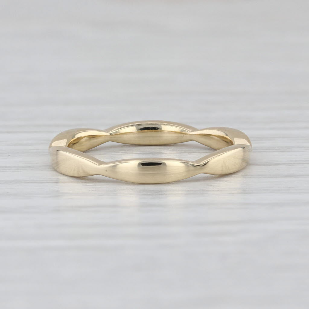 New Lab Created Diamond Wedding Band 14k Yellow Gold Stackable Anniversary Ring