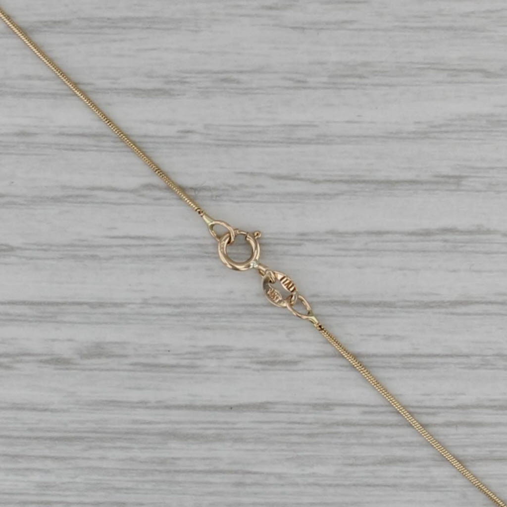 Cultured Coin Pearl Pendant Necklace 14k Yellow Gold 18.5" Snake Chain