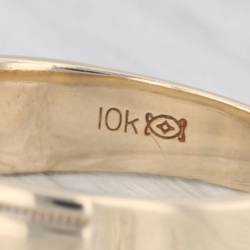 Gray 0.48ctw Diamond Men's Wedding Band 10k Yellow Gold Size 12.5 Ring