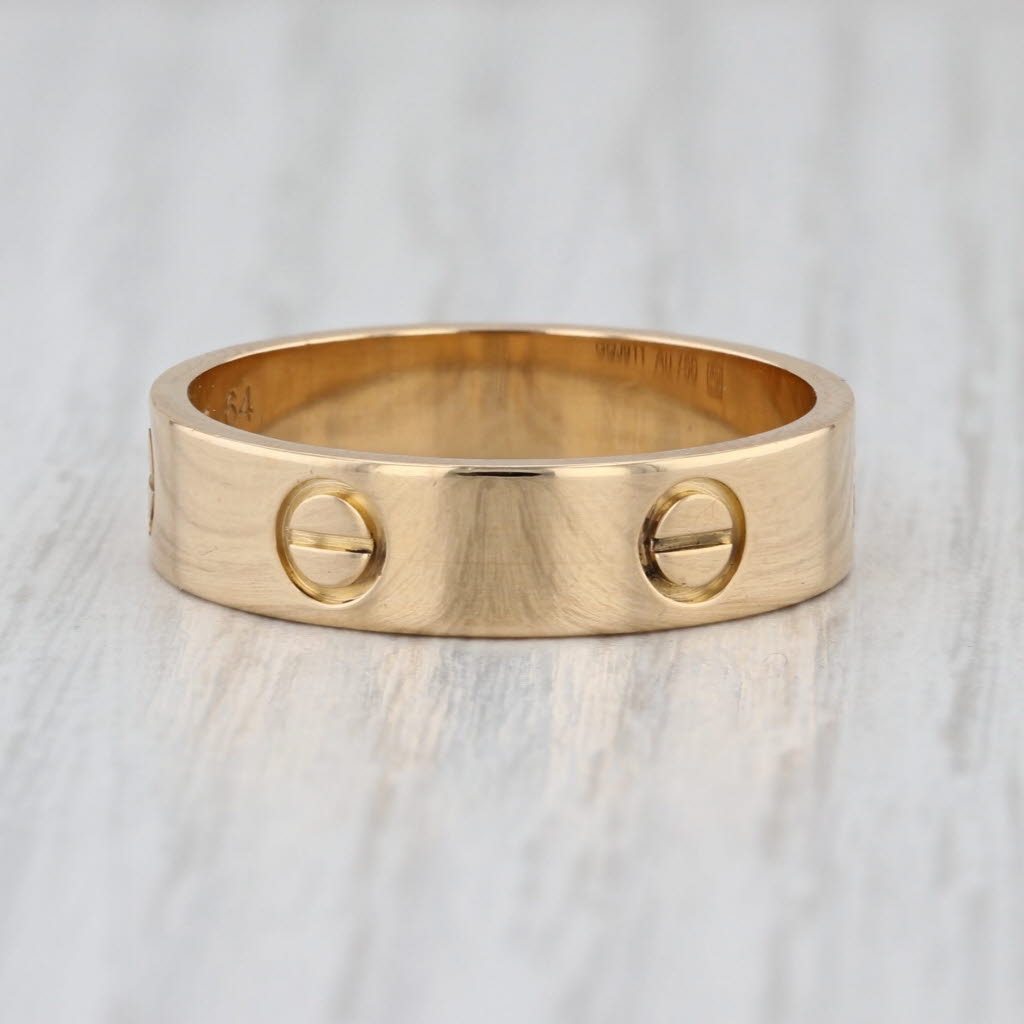 Cartier Love Ring 18k Yellow Gold Size 64 10.75 Band Wedding 5.5mm